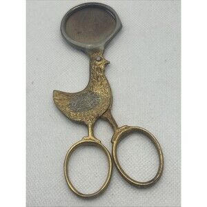 vintage egg topper or egg scissors shaped like chicken Hoffritz made in Germany